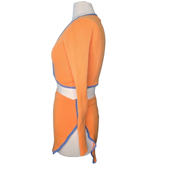Finesse Rikey Orange Long Sleeve Top And Skirt Size XS/S - Picture 2 of 16